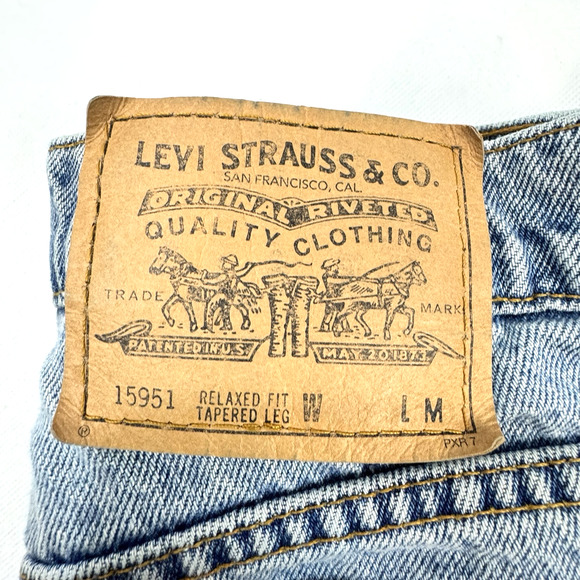 RARE VTG Levis WHITE Tab 15951 Relaxed Fit Tapered Leg Jeans Size 10 951 - Picture 4 of 7